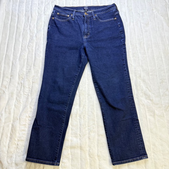 J.Crew Denim - J.Crew Essential Straight Jeans Womens 30 Dark Wash Indigo High Rise‎ Stretch